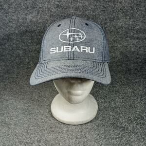 Subaru Hat Cap‎ Embroidered Logo Chambray Blue Baseball Cap Adjustable Strapback